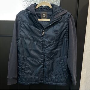 Timberland Mixed Media Jacket with Sweater Sleeves Medium